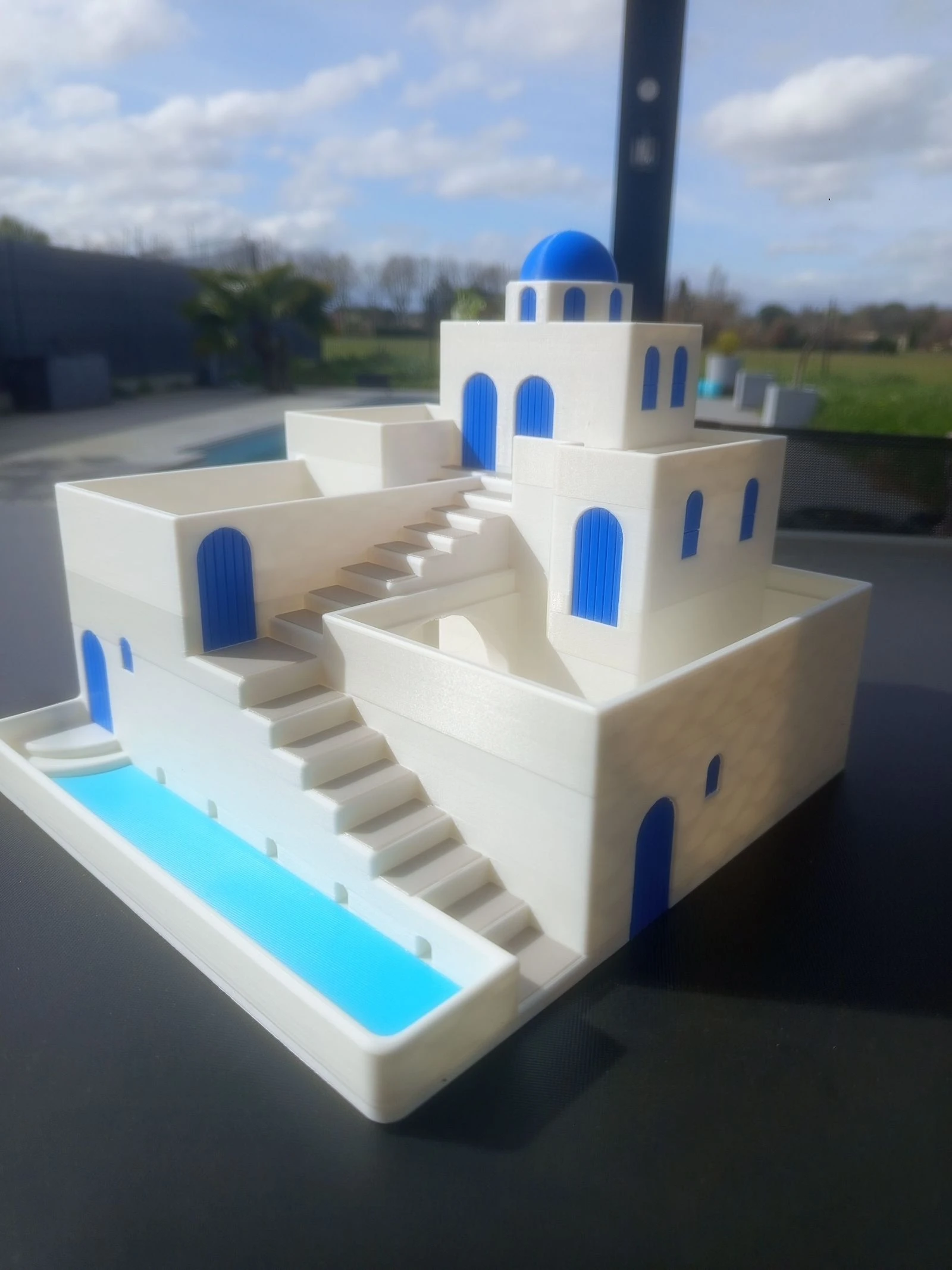 Jardinière 24 cm Grecia persianas azules Santorini 💙 – photo 10